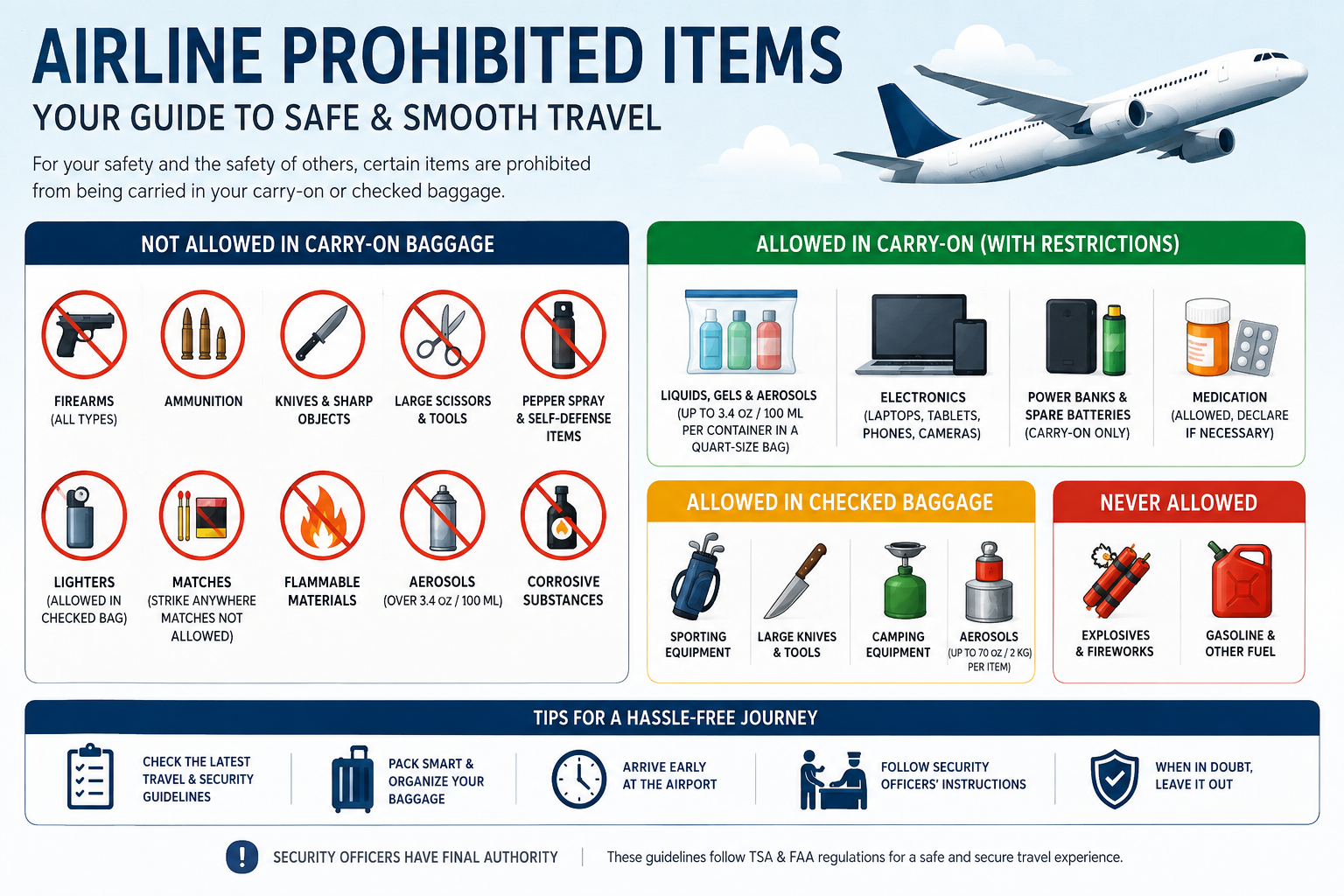 Avelo Airlines Prohibited Items